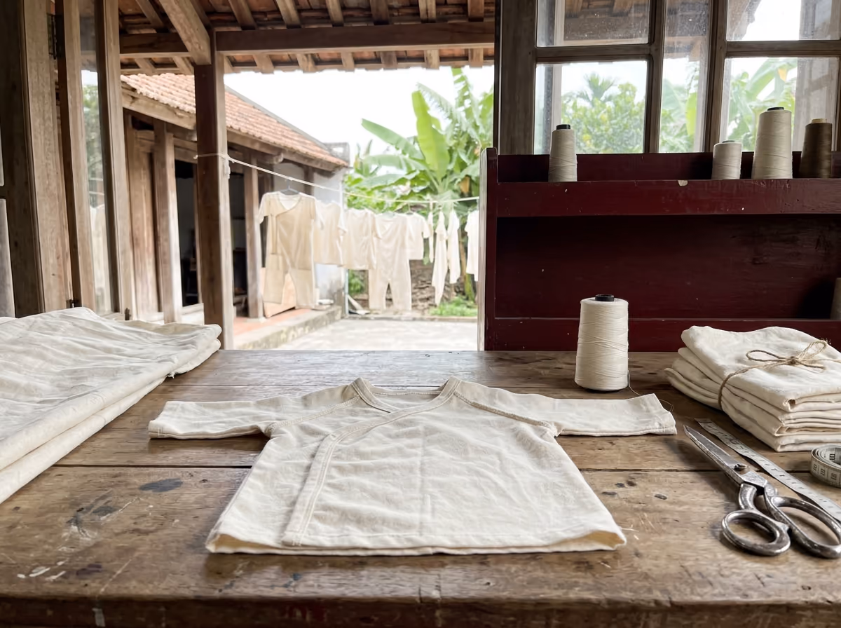 Đồ Sơ Sinh Bống — Cotton mộc dệt tại Thái Bình