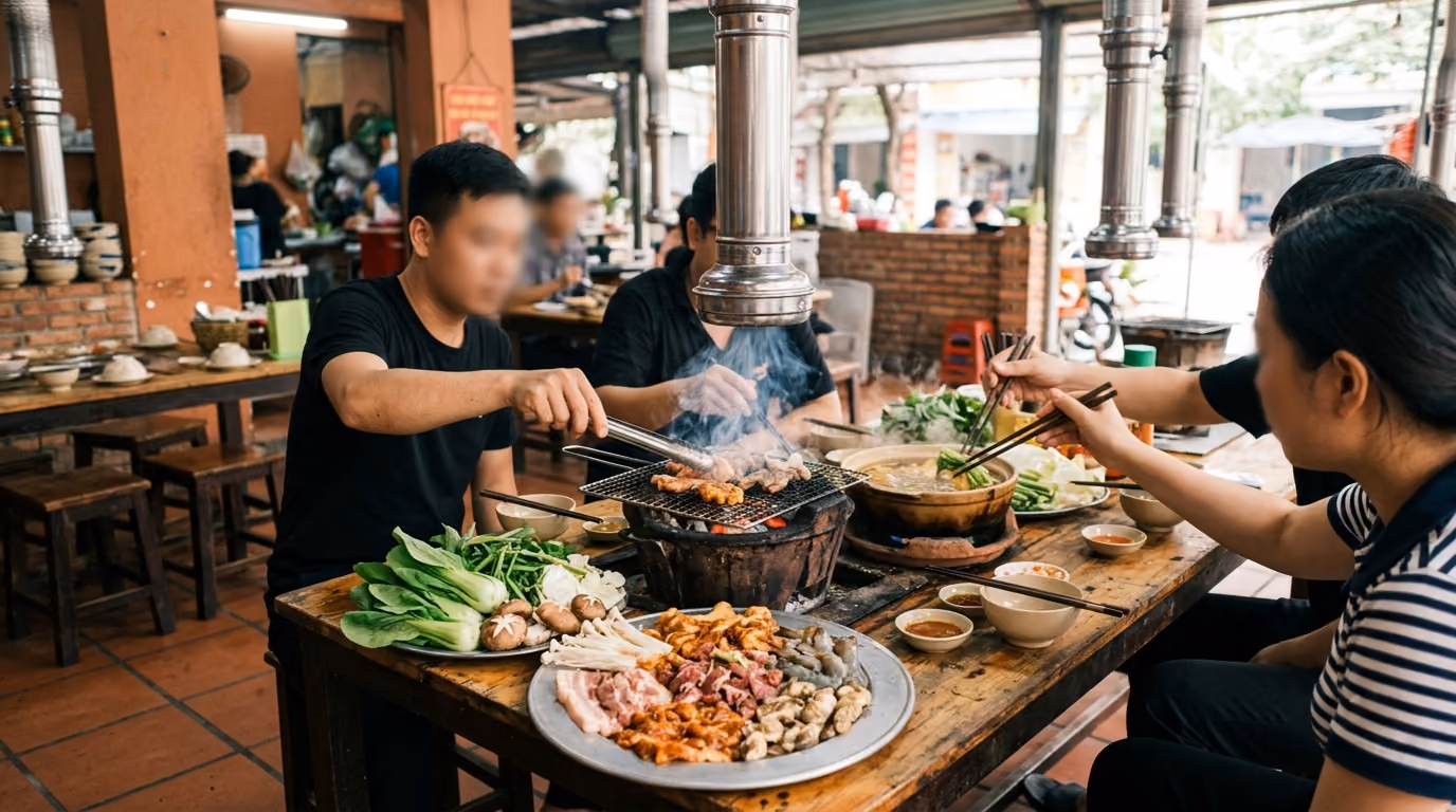 Lẩu Nướng Phố — Bàn nhóm từ bốn người