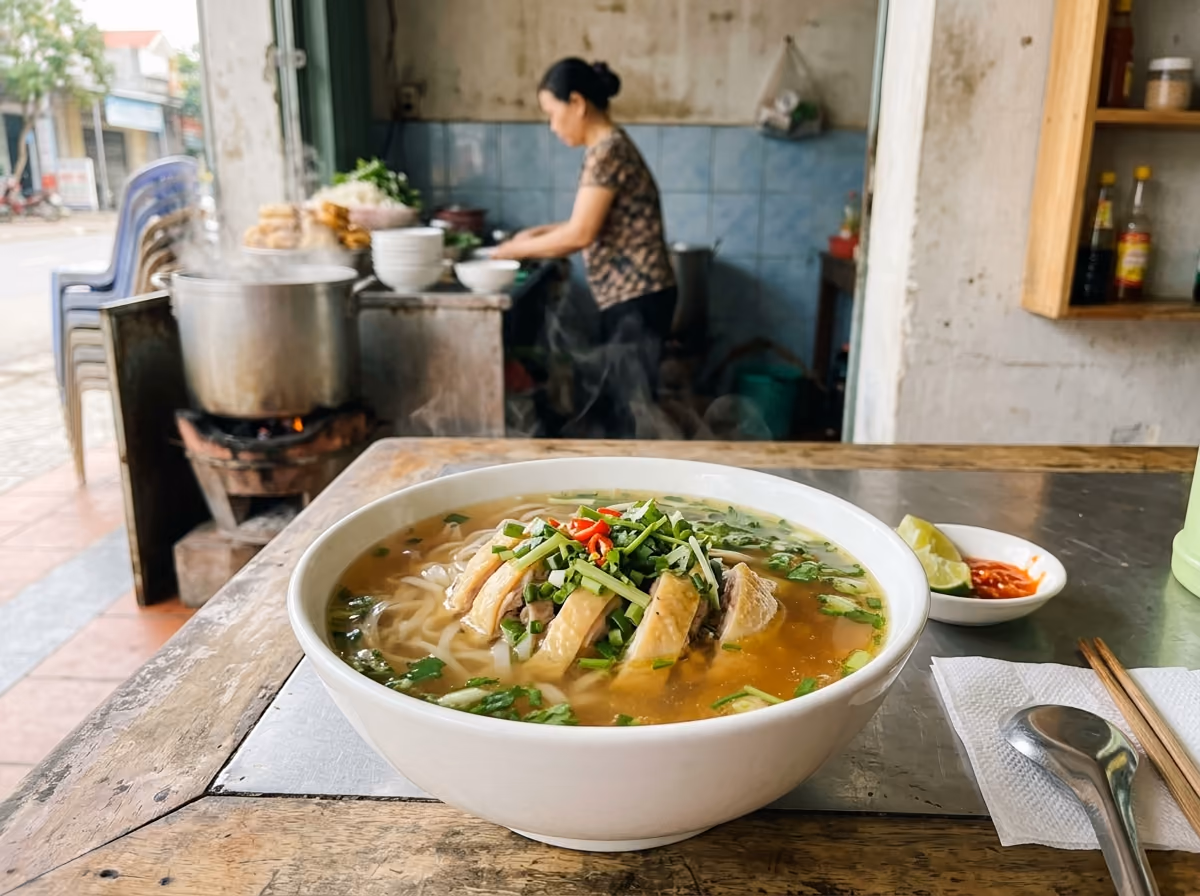 Phở Gà Sáng — Mở từ năm giờ sáng